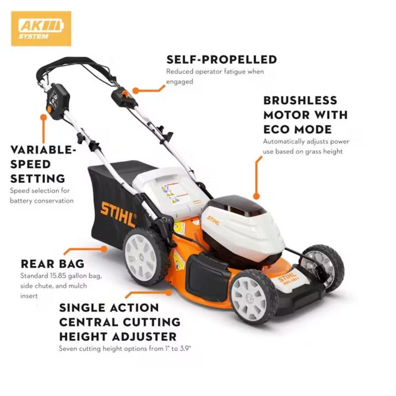 Stihl RMA 460 V K MOWER W BATTERY CHARGER